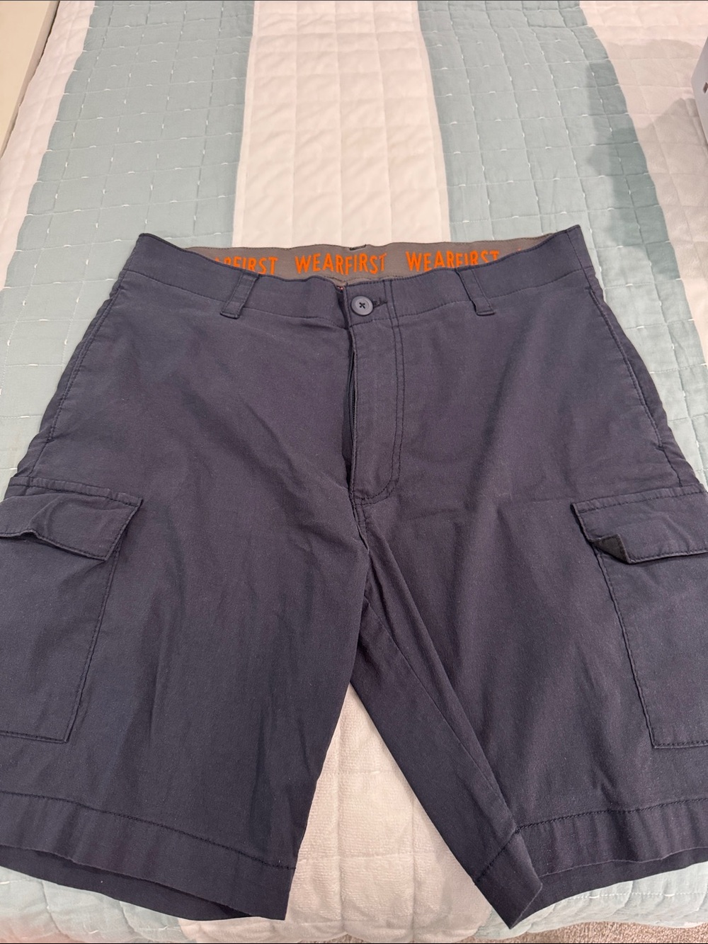 WearFirst Men's Navy Cargo Shorts with Utility Pockets